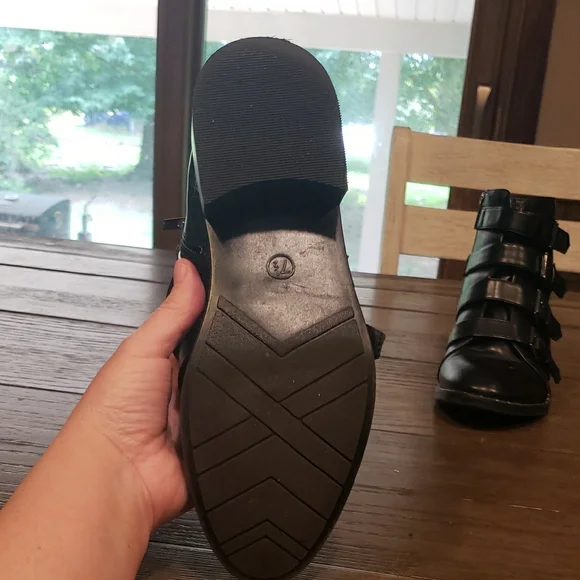 a new day Black Combat Moto Boots - Picture 4 of 5